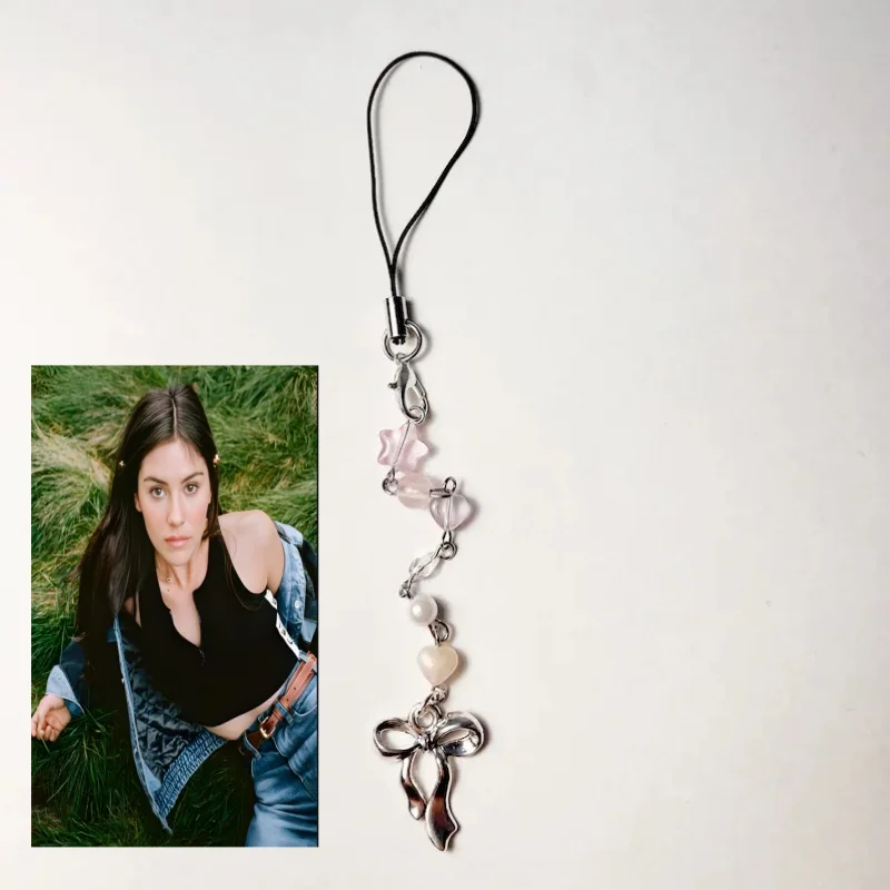 

Gracie Abrams/Coquette/Pink/Jewelry/Cute Mobile Handmade Pendant/