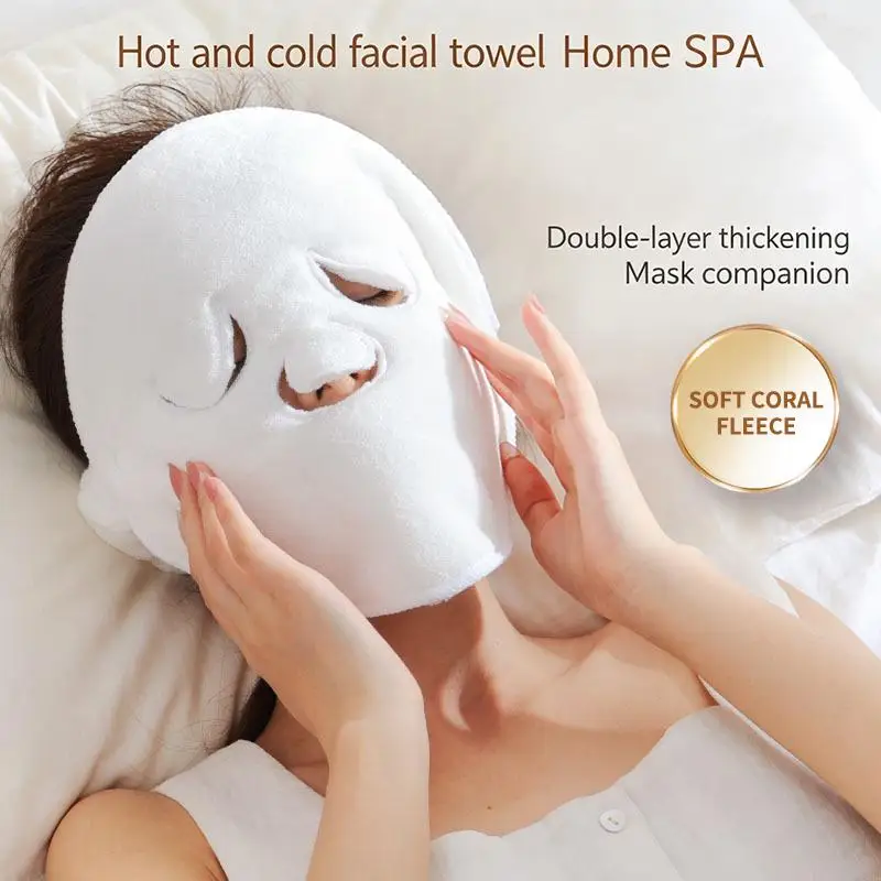 Comfortable Face Towel Masks Face Towel Masks for Hot and Cold Compresses Long-lasting Moisturizing Ideal for Home Spa Sessions