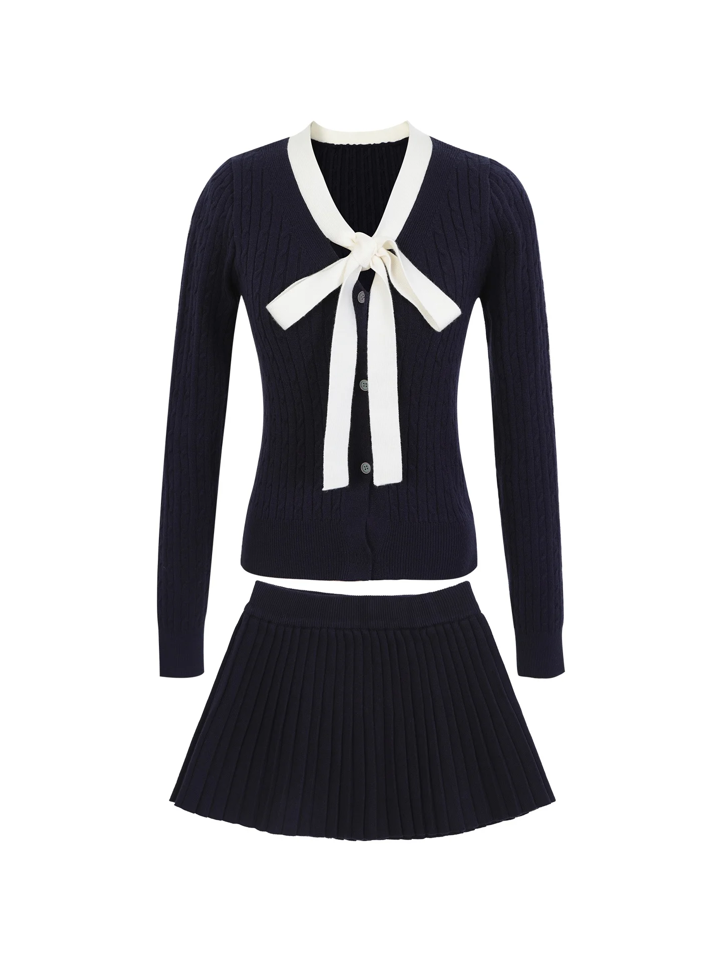 

Облегающий корейский вязаный открытый кардиган, женский морской осенний модный топ для колледжа, свитер Jaet G SLE