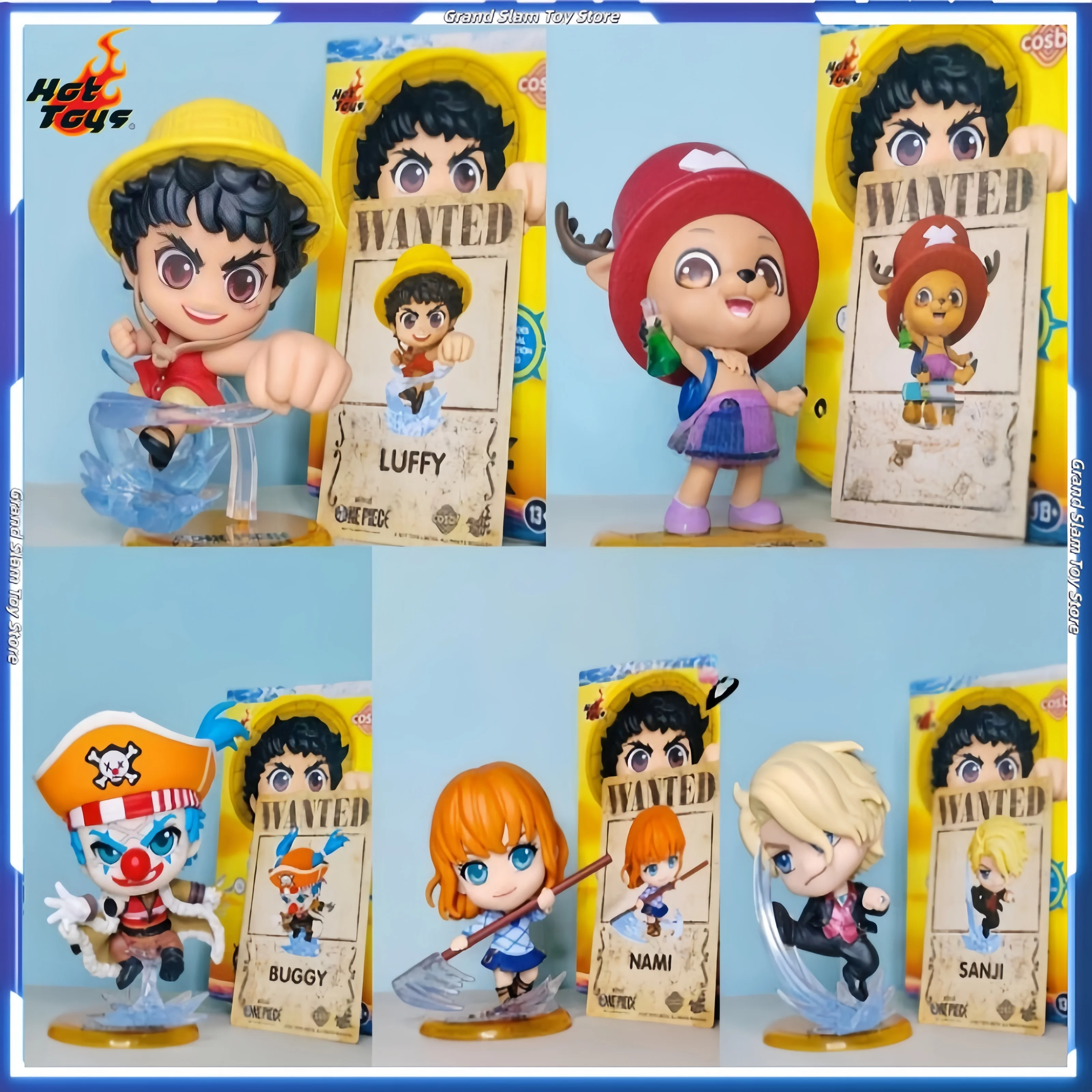 Hot Toys Authentische One Piece Cosbi Mini-Figur Blind Box Anime Cartoon Sammler-Puppe Geburtstagsgeschenke Schreibtisch-Dekoration für Jungen