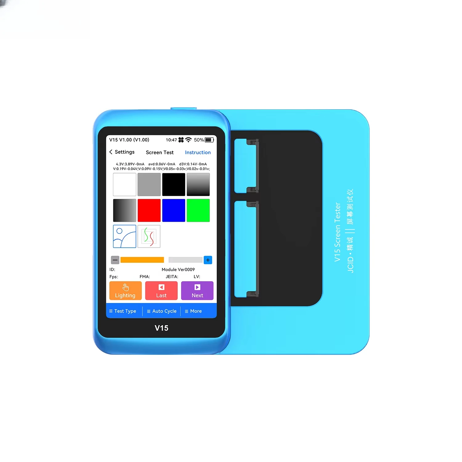 V15/V15PM Professional Screen Tester Support Color Test/Image Test/Touch Test and Refresh Rate Test for iP ho ne and A.ndr oid