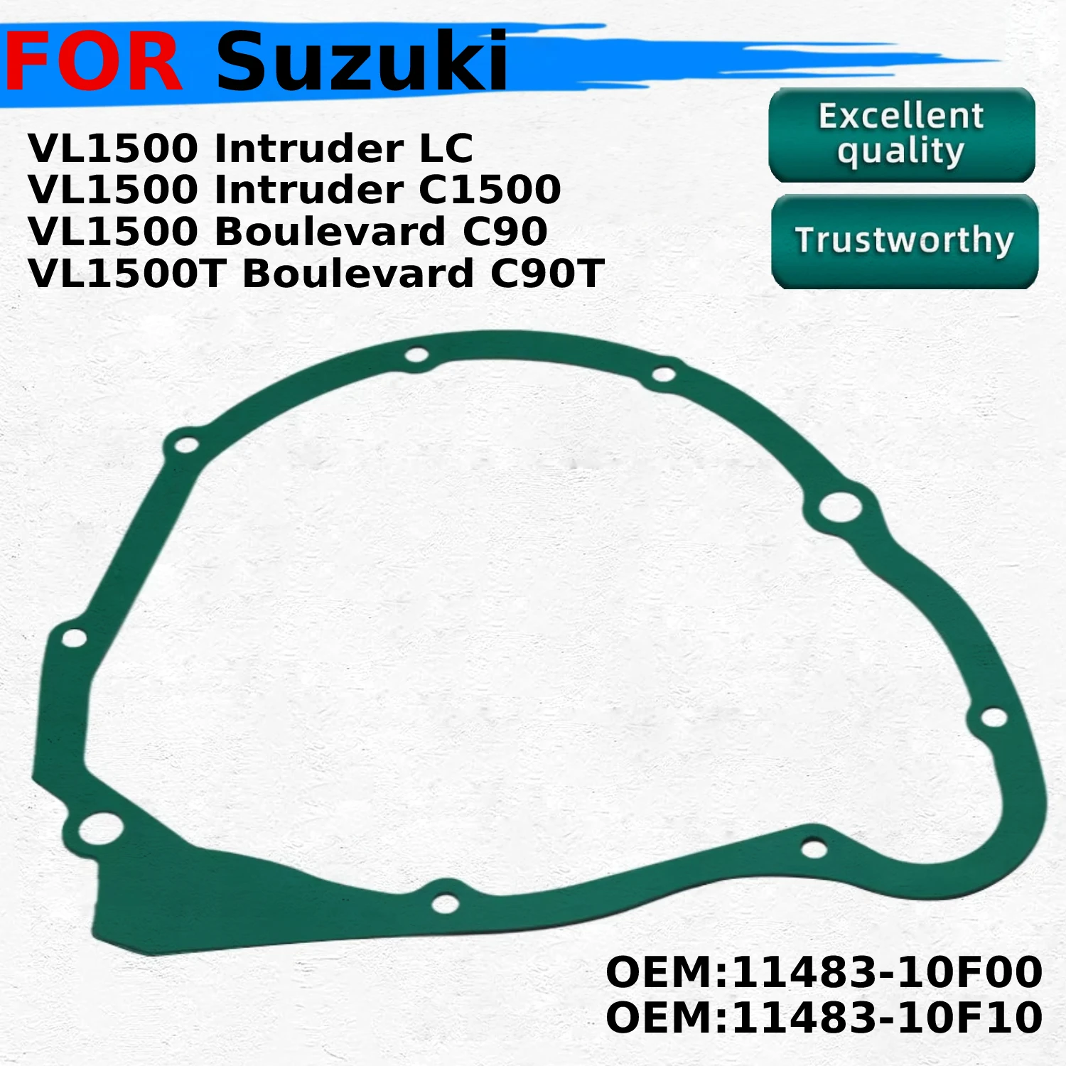 

For Suzuki VL1500 Intruder LC C1500 Boulevard C90 VL1500T C90T 11483-10F00 11483-10F10 Moto Engine Left Crankcase Cover Gasket