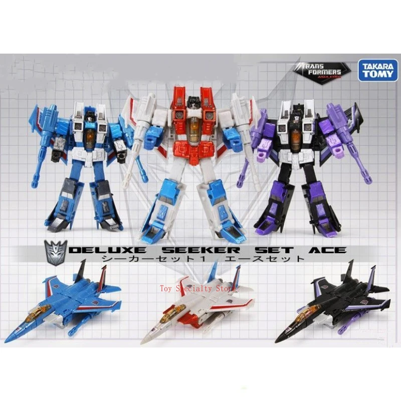 Originele Transformers Japanse VersieUN Limited "Starscream Skywarp Thunder" "Charge Elegy Jet" Anime Figuur Speelgoed Cadeau Collectie