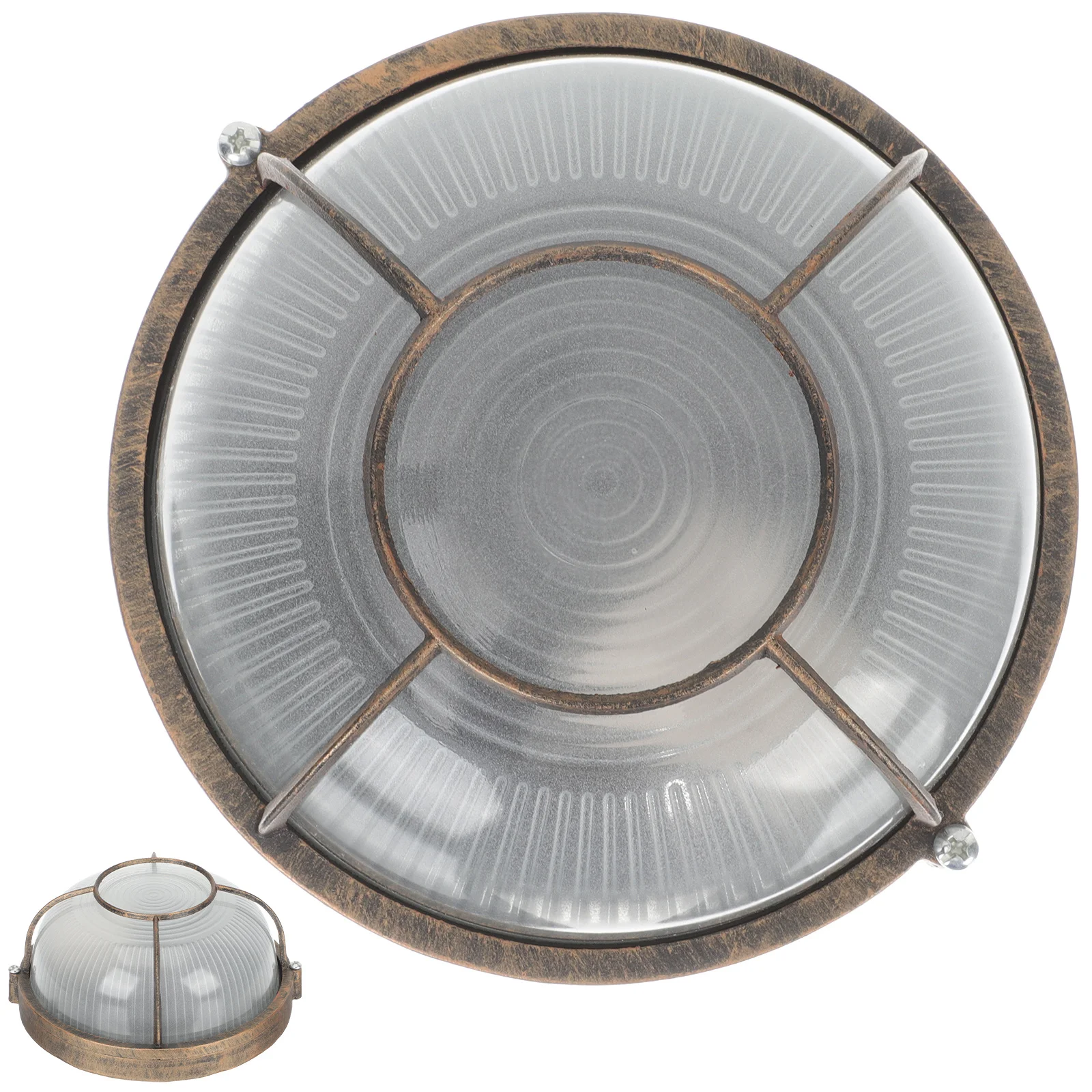 

Bulkhead Light Fixture LED Nautical Light No Bulb Retro Lampshade Outdoor Wall Sconce Garden Garage Porch Decor