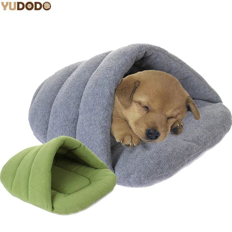 

YUDODO Dog Kennels Winter Warm Fleece Pet Cat Sleeping Bags Puppy Small Dog Bed With Cushion Pet Rabbit Squirrel Hamster House