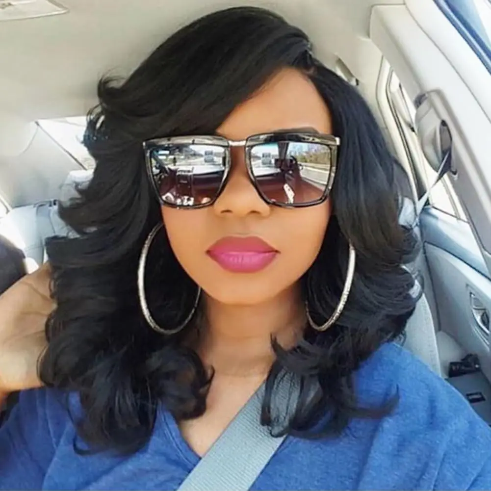 10A Объемная волна Прозрачные парики фронта шнурка Парики из натуральных волос для чернокожих женщин Предварительно выщипанные натуральные черные объемные волны Боб 200% Плотность