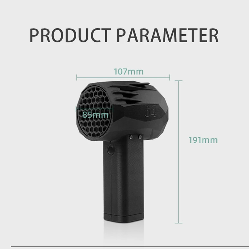AB15-X64 Turbo Jet พัดลมรถรุนแรง Blower มอเตอร์ไร้แปรง High Power มือถือพัดลมแรงขับ 1400G ความเร็วลม 240 กม./ชม.