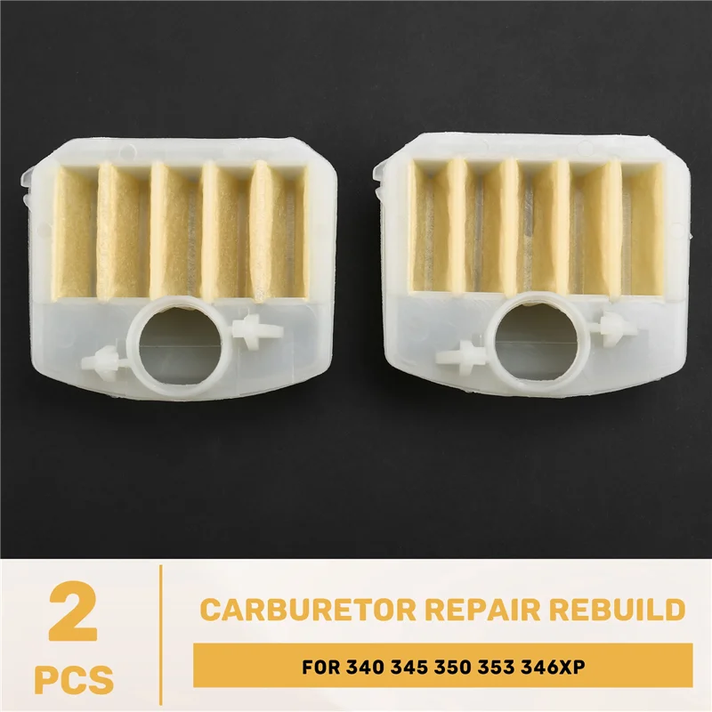 Kit di ricostruzione riparazione carburatore filtro aria combustibile 2 pezzi per Husqvarna 340 345 350 353 346XP 537024003 , 503855303