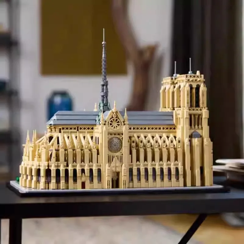 2024 New Architecture Series Notre Dame Cathedral Model Puzzle Puzzle Block Toy Male and Female Birthday Gifts MOC