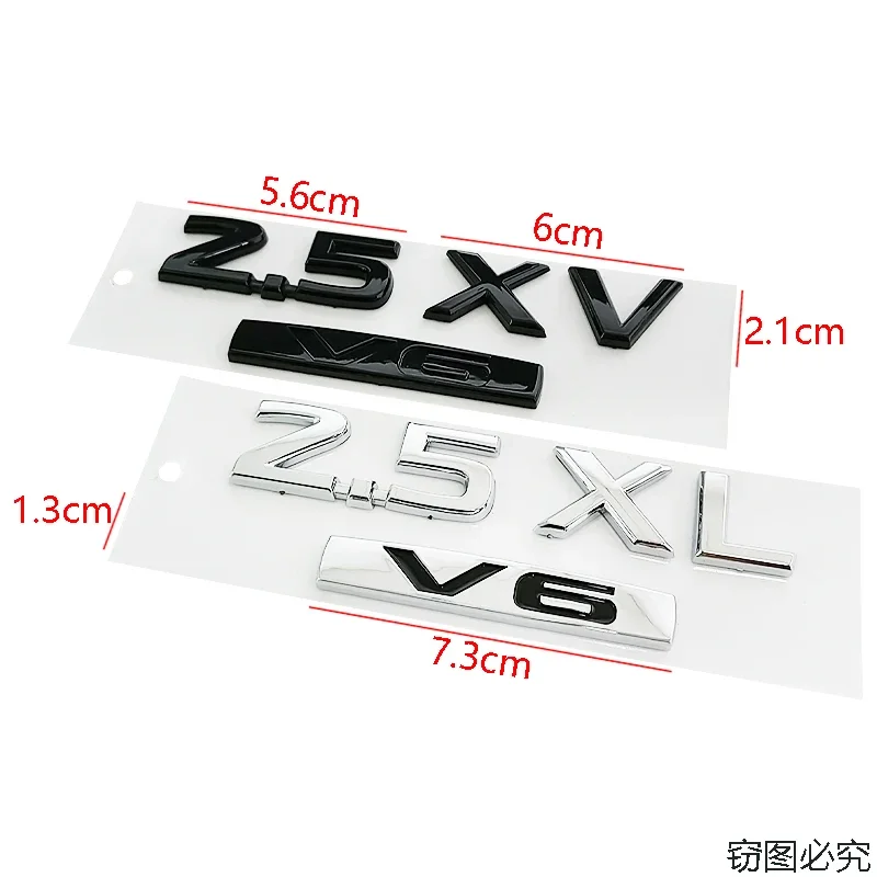 ABS 2.5XV 2.5XL V6 Logo Car Stickers Badge Emblem Tail Decal Auto Styling for Nissan Almera Sylphy Altima Sentra Qashqai Terra