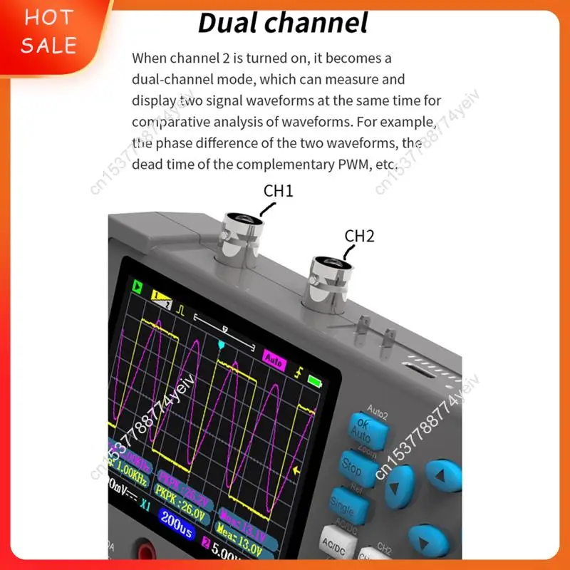 

3In1 Multi-Function Digital Oscilloscope Dual Channel 250Msa/S Sampling Rate 3.2Inch IPS Display A62X