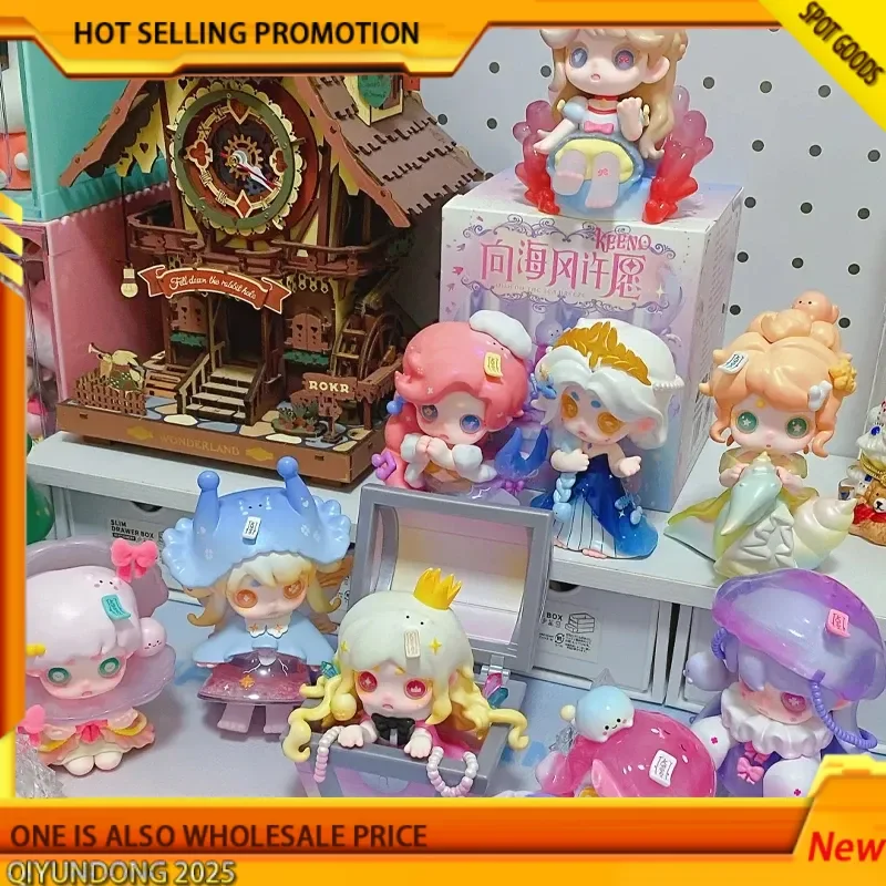 

New Stock Ghost Keeno 123 Generation Wishes To The Sea Breeze Series Blind Box Tide Play Desktop Ornaments Toy Girl Cute Gift