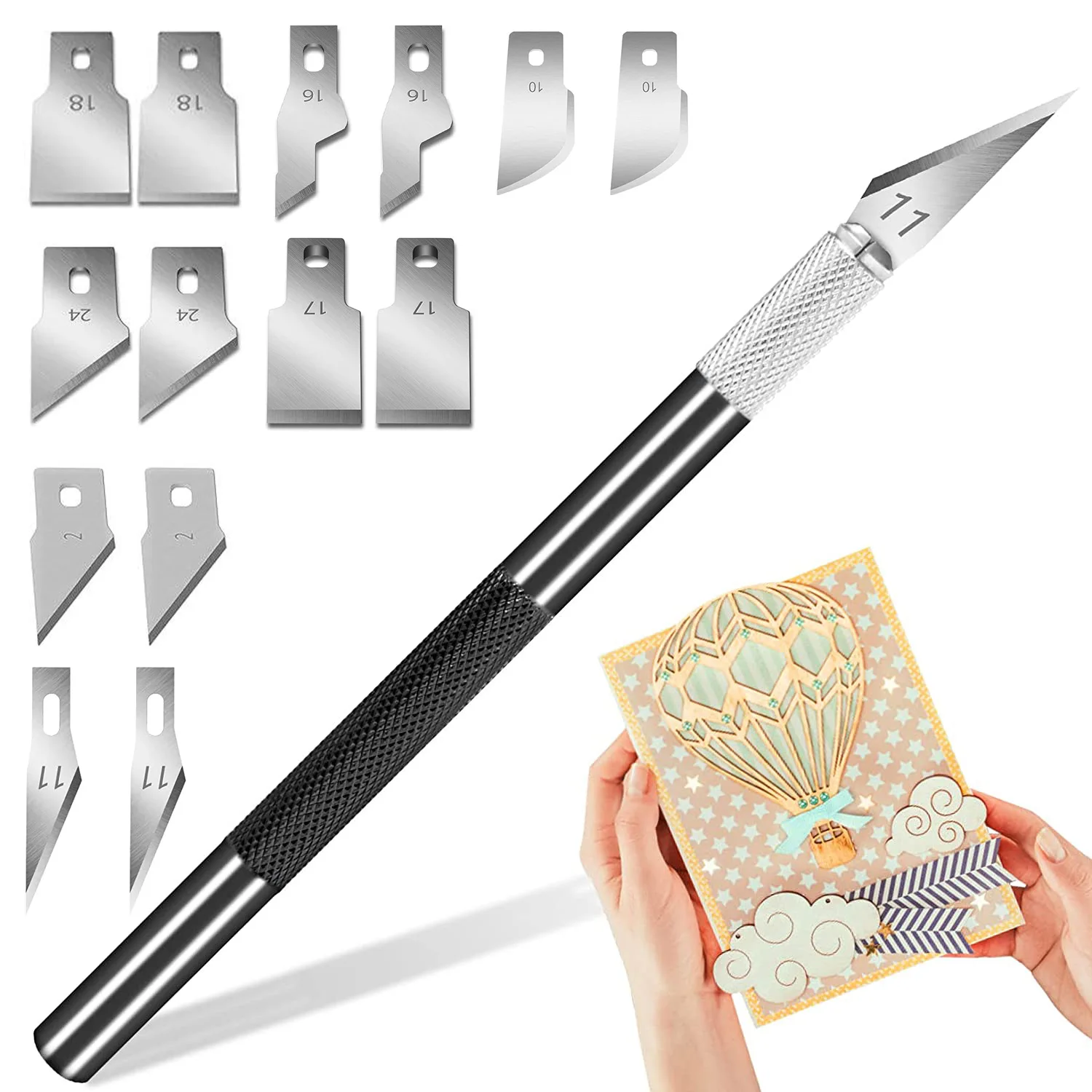 100pcs Wood Carving Blades Cutter Knifes Craft Carve Tool Sculpture Utility Engrave Metal Scalpel Woodcarve PCB Repair DIY Blade