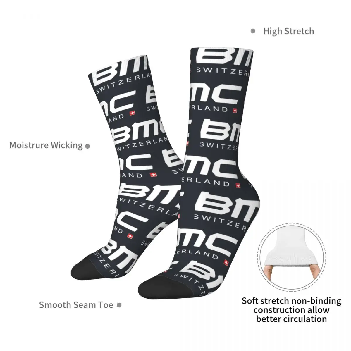 BMC Socks Winter Switzerland Bikes Stockings Modern Adults Men Quality Socks Custom Climbing Anti Bacterial Socks