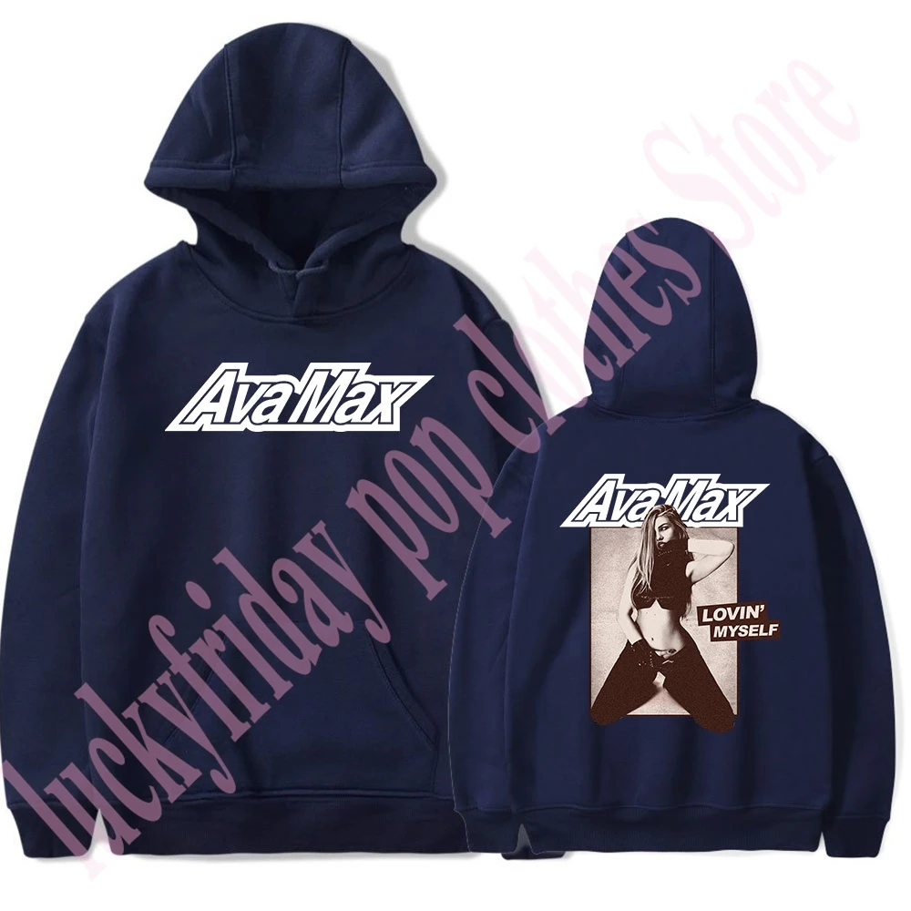 Ava Max Lovin Myself Hoodies Merch Kaus Berkerudung Kasual Fashion Lengan Panjang Pria Wanita
