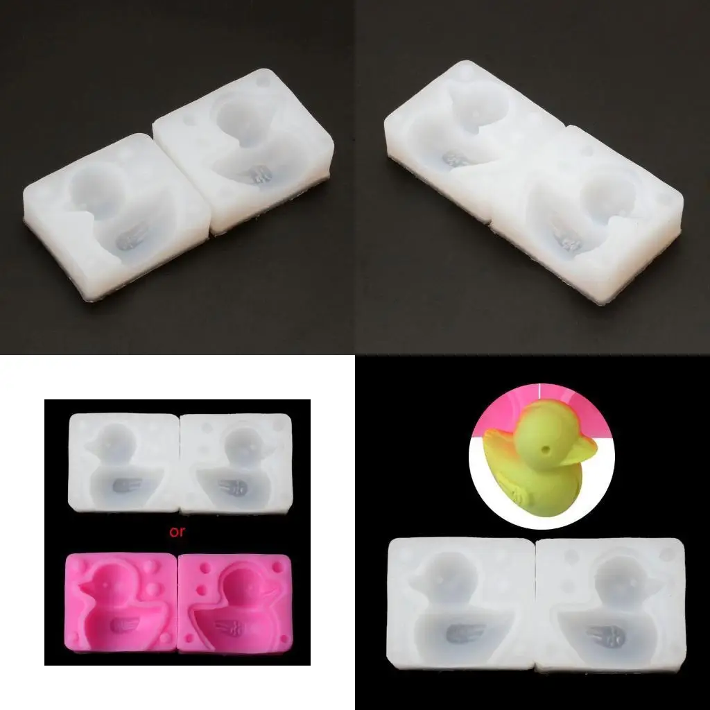 

31BB High Transparency Silicone Mold for 3D Duck Ornaments Earrrings Necklaces Accessories Mold Jewelry Making Tools