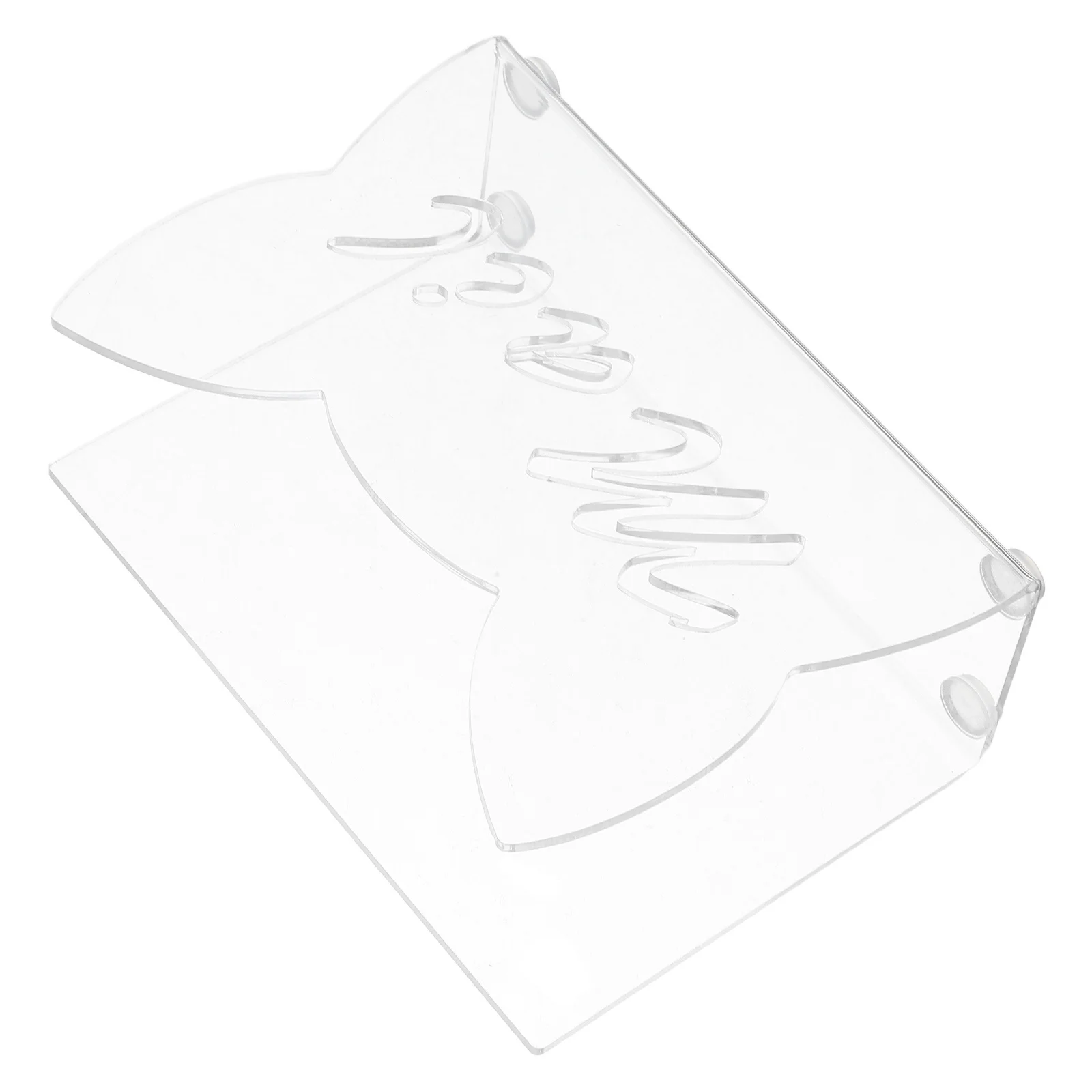 

Clear Acrylic Mail Holder Cat Shape Desktop Letter Organizer File Sorter Envelope Document Holder for Office Home