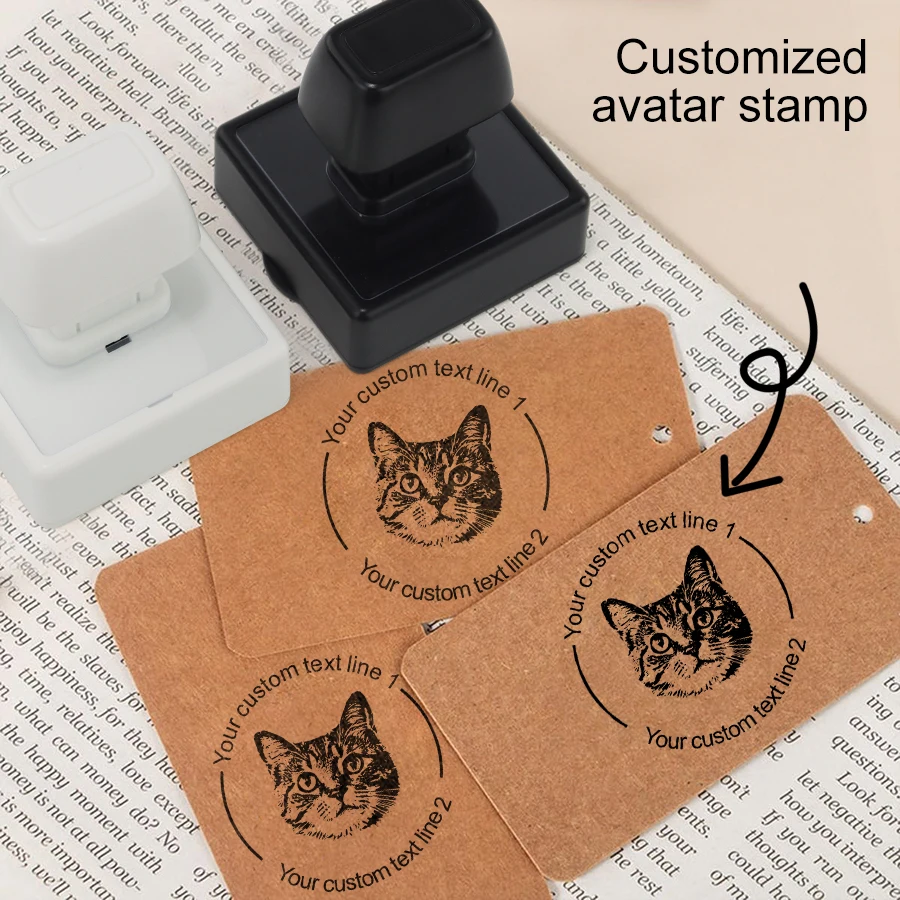 Customized pet portrait stamps, DIY dog shaped stamps, personalized cat and dog souvenir gifts, large-sized 5-color ink