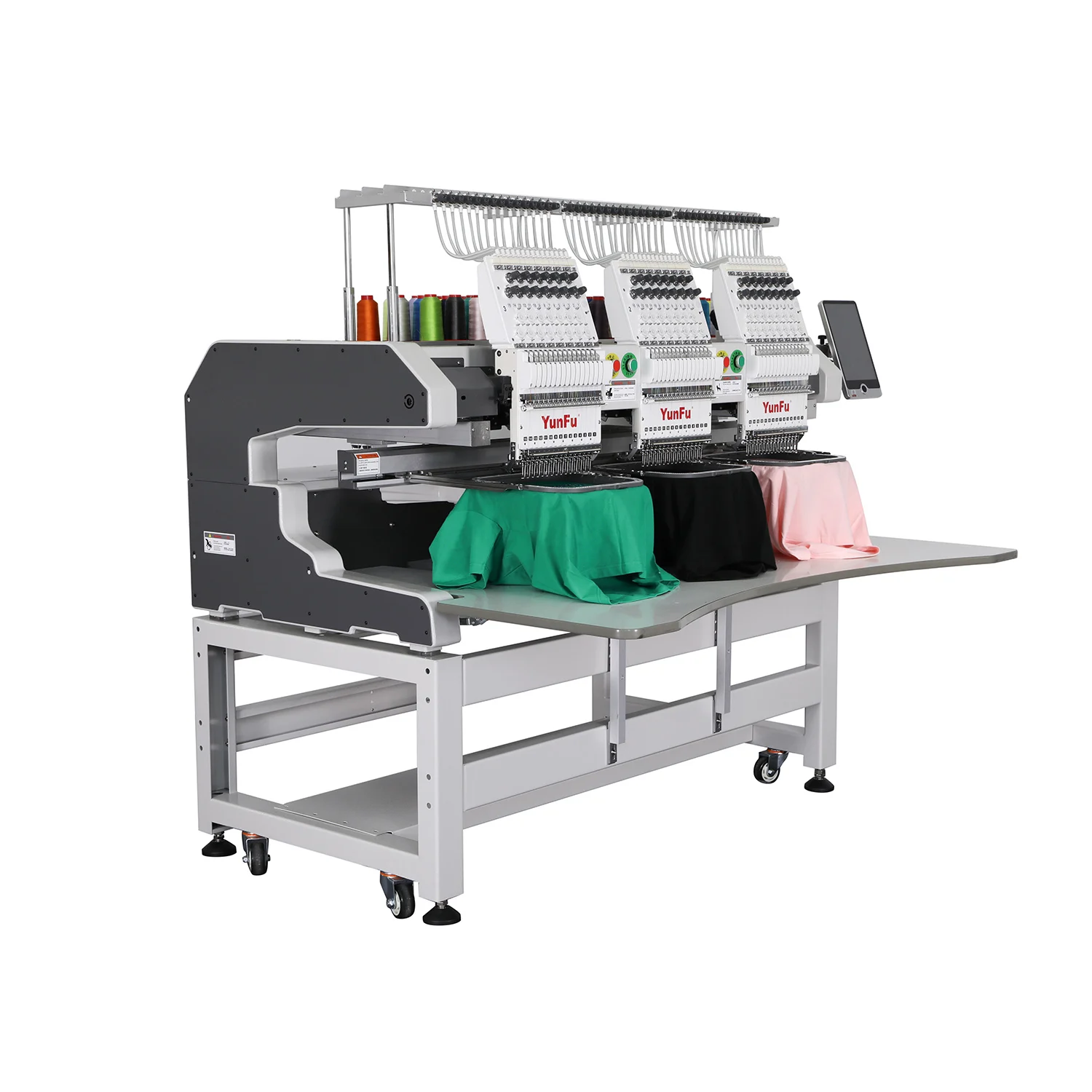 Professional PR1055X High-Speed Computerized Embroidery Machine 12 Head Multi-Needle for Hats Tshirts