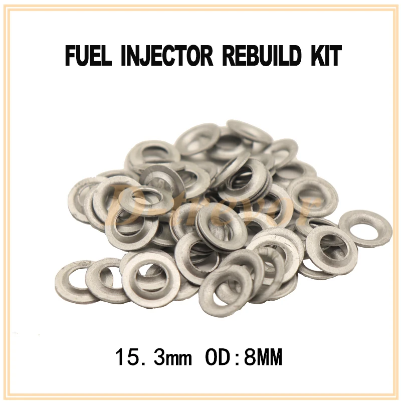 500pieces  Fuel Injector Metal seal Repair Kit Gasket Under Injector 15.3mm OD:8mm For EA888 VW Audi Bosch injector 06 H 906 036