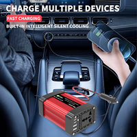 DC 12V To AC 110V/220V 150W Car Inverter Portable Power Bank Converter Automatic Transformer With Dual USB Car Charger Adapter