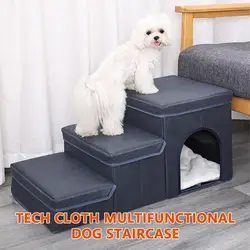 Dog Stairs Foldable Pet Storage Stairs 3 Steps Stairs Bed For Small Dog Cat Puppy Pet Ladder Pet Toy Food Storage Box Supplies