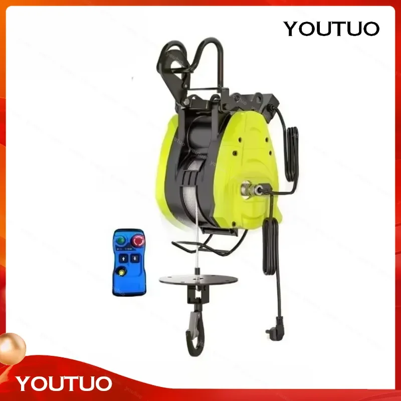 for Remote Control Wire Control Electric Hoist Crane Brushless Portable Hoist Household Infinite Speed Control Winch With