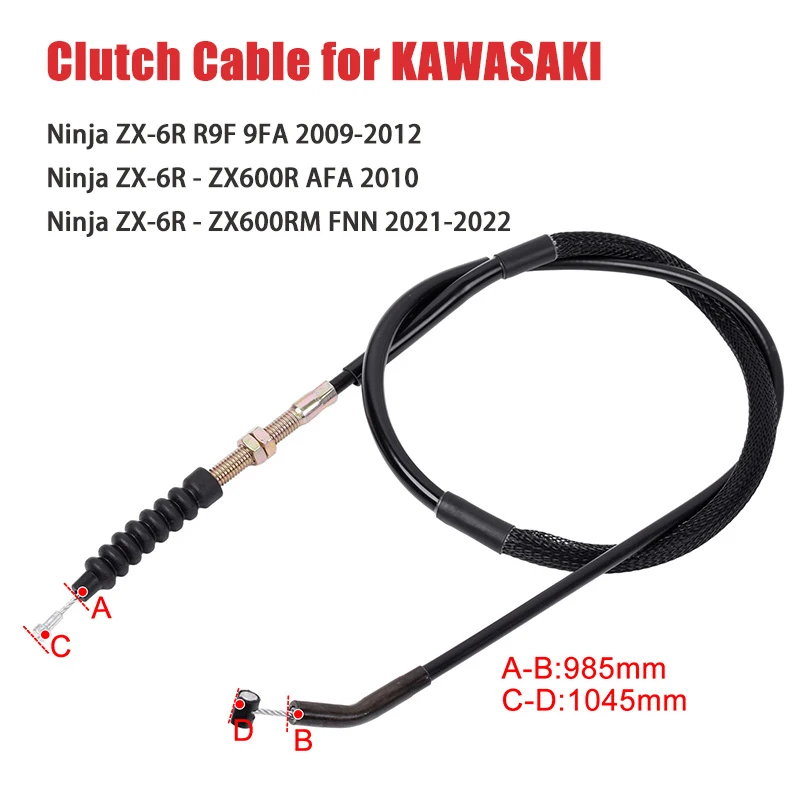 

Регулируемый трос управления сцеплением для мотоцикла, трос, трос для Kawasaki OEM 54011-0100, ниндзя, фрикционный Раф 2009-2012 ZX6R ZX 6R