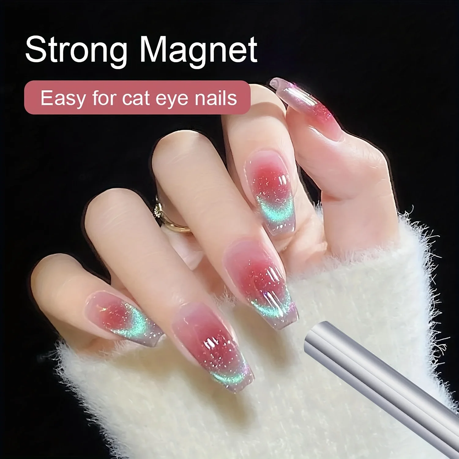 Double Ended Magnetic Nail Polish Stick Magnetic Stick Style Cat Eye Gel Nail Polish Tool Suitable for Nail Salon or Home Use image 3