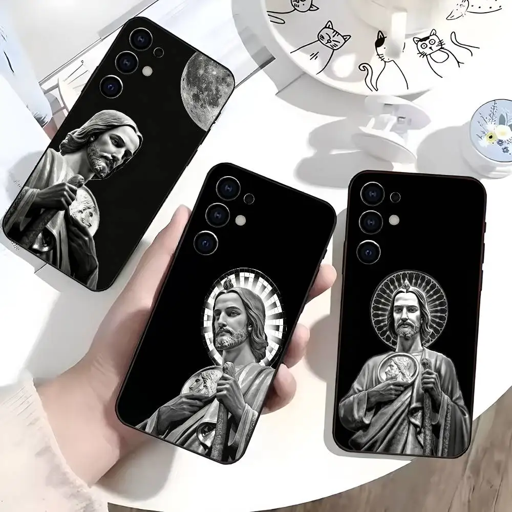 

Judas the Loyal San Judas Tadeo Phone Case For Samsung S25,S24,S21,S22,S23,S30,Ultra,S20,Plus,Fe,Lite,Soft Black Cover