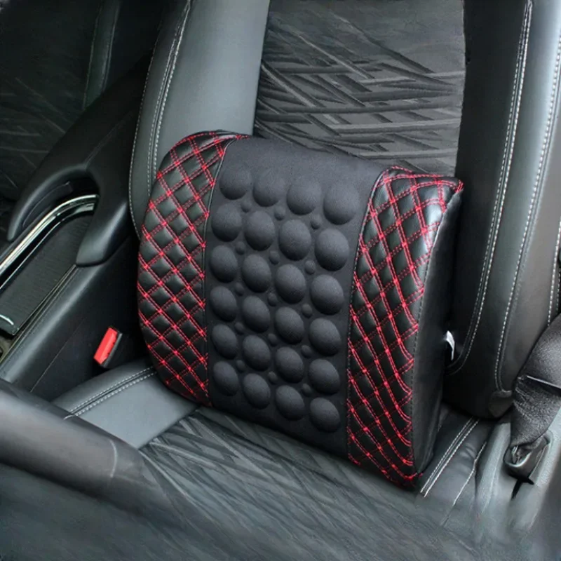 

Ergonomic Electric Wine-themed Car Lumbar Support Portable Massage Cushion