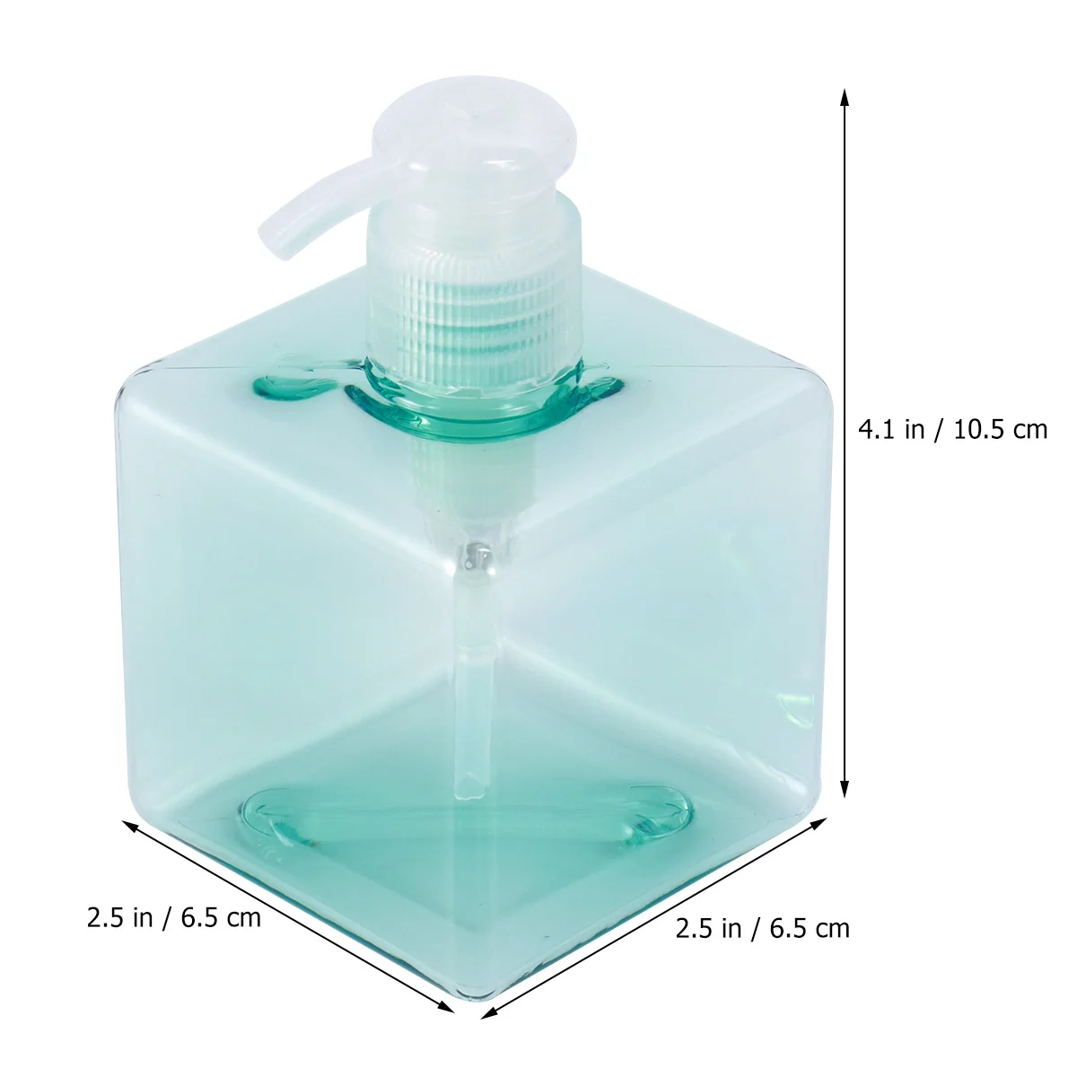 250 مللي 8.4 أوقية مضخة مربعة فارغة قابلة لإعادة الملء شفافة زرقاء لغسول الصابون السائل موزع شامبو الحاويات أداة العناية بالبشرة مضخة #3