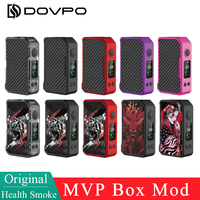 Original DOVPO MVP Box Mod 220W Supports Voltage Temp Mode Powered By Dual 18650 Batteries Electronic Cigarette 510 Vaporizer