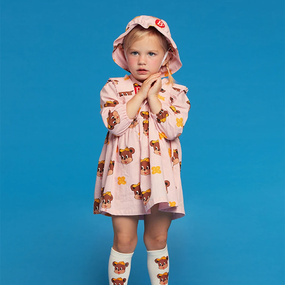 Girls Floral Dress Bottoming Shirts 24 Summer Korean Boys Long Sleeves Tops Pants Suit Kids Sweatshirt Child Cute Tee Clothes