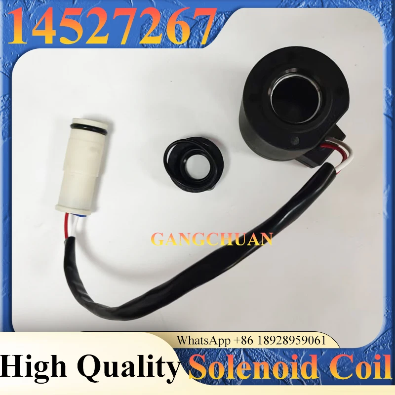 อะไหล่รถขุด 14527267 โซลินอยด์คอยล์ 24V โซลินอยด์วาล์ว สำหรับ EC160B EC180B EC135B EC140B EC700B