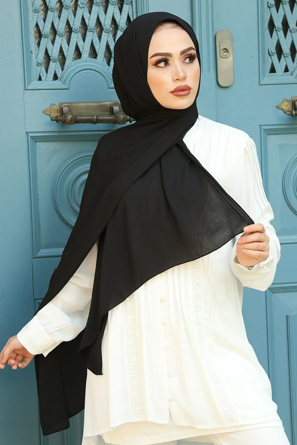 Caz Wrap-Black Winter Autumn 2021 Muslim Women Hijab headscarf Islamic Turkey