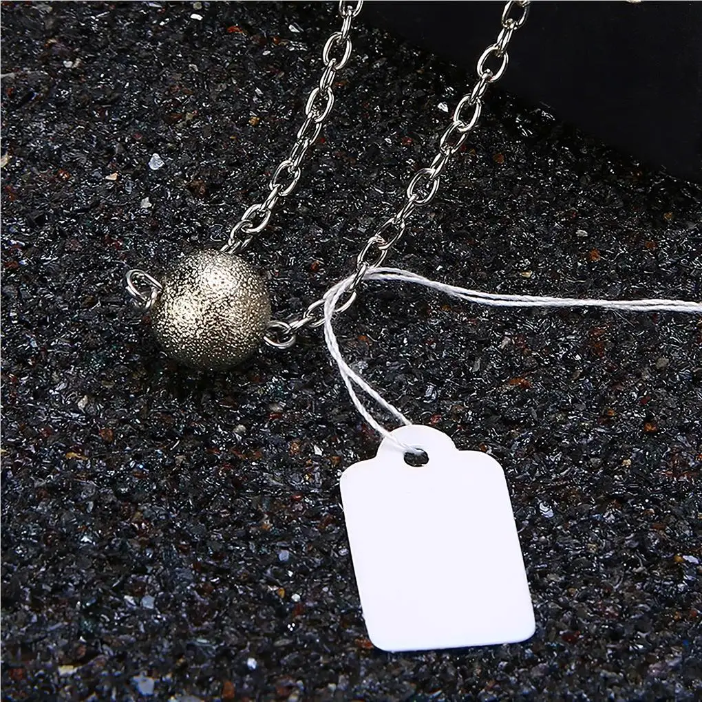 500pcs DIY Gift Paper Tags Gifts Hanging Adorn Multipurpose Simple Style Handicraft Accessory White Color Blank Label