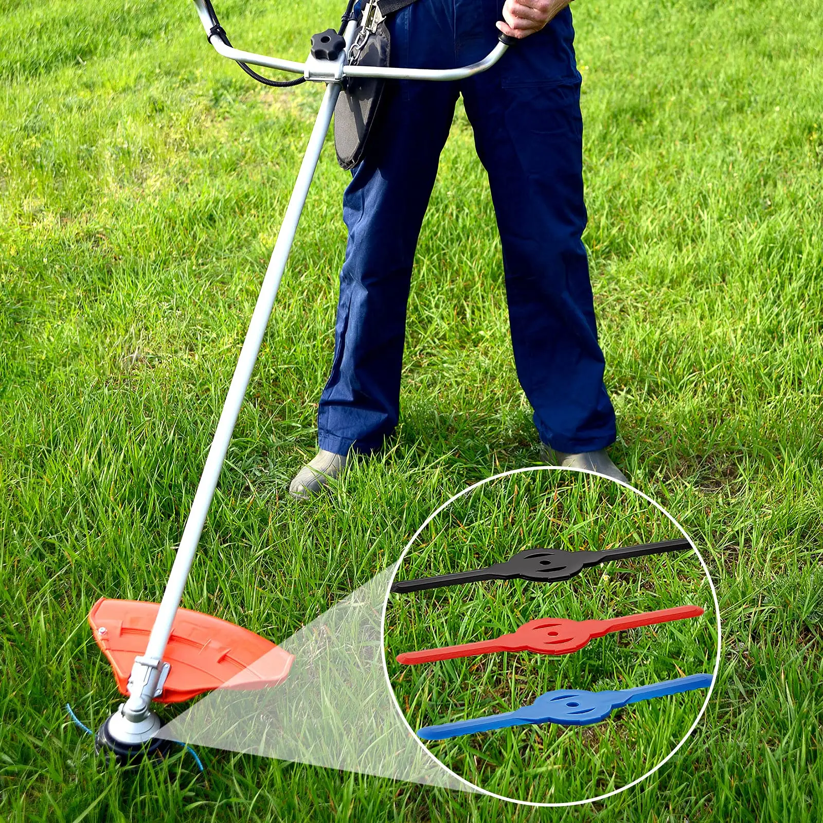 Imagem -04 - Universal Plastic Cutter Blades Substituição para Garden Lawn Mower Electric Grass Trimmer Aparadores Acessórios 15 Pcs