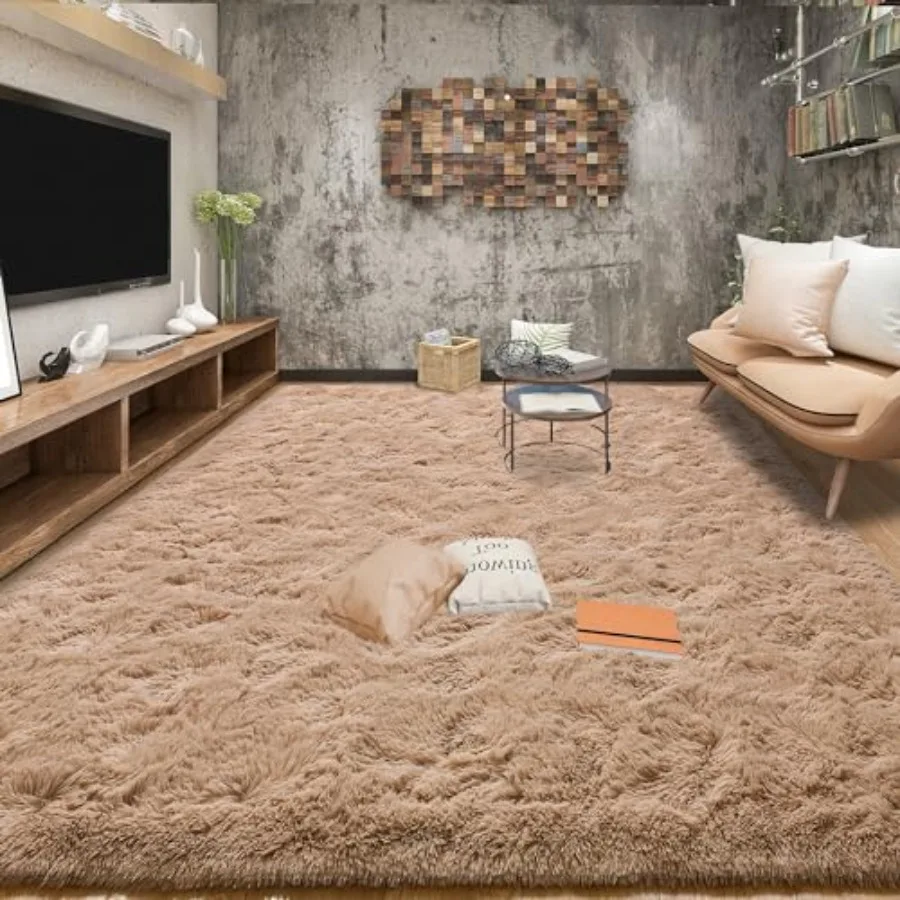 

Super Soft Fluffy Rugs for Living Room and Bedroom Decor: Modern Shaggy 6x9 Area Rugs with NonSlip Bottom Plush Fuzzy Carpet fo