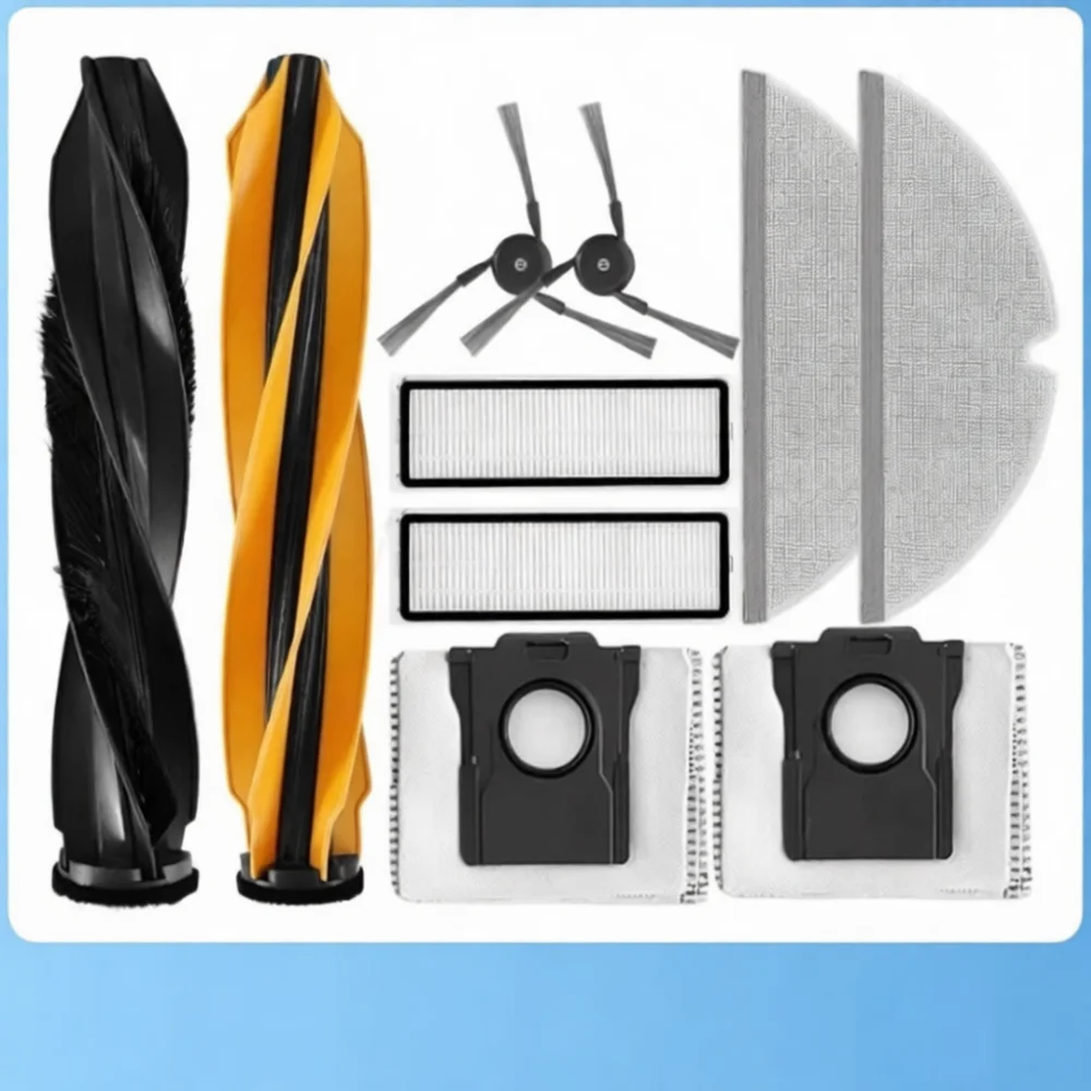 For Dreame D20 Pro Plus Robot Vacuum Cleaner Parts Kit High Efficiency Main Brush Side Brushes Hepa Filters Mop Pads Bags