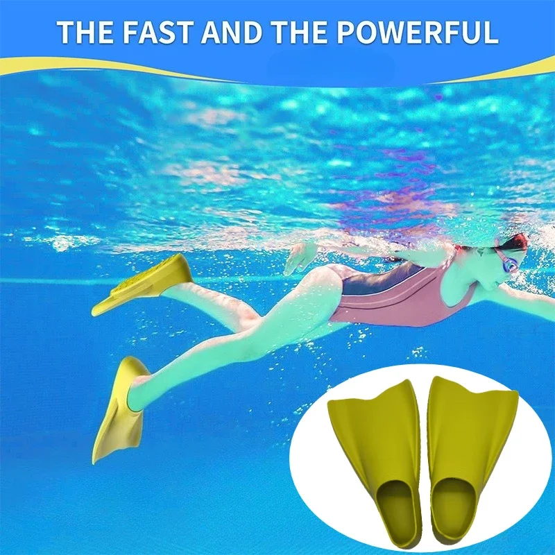 Professional Silicone Fins Swimming Diving Training Frog Shoes Snorkeling Equipment Adult Short Fins Free Diving Fins Swim Shoes