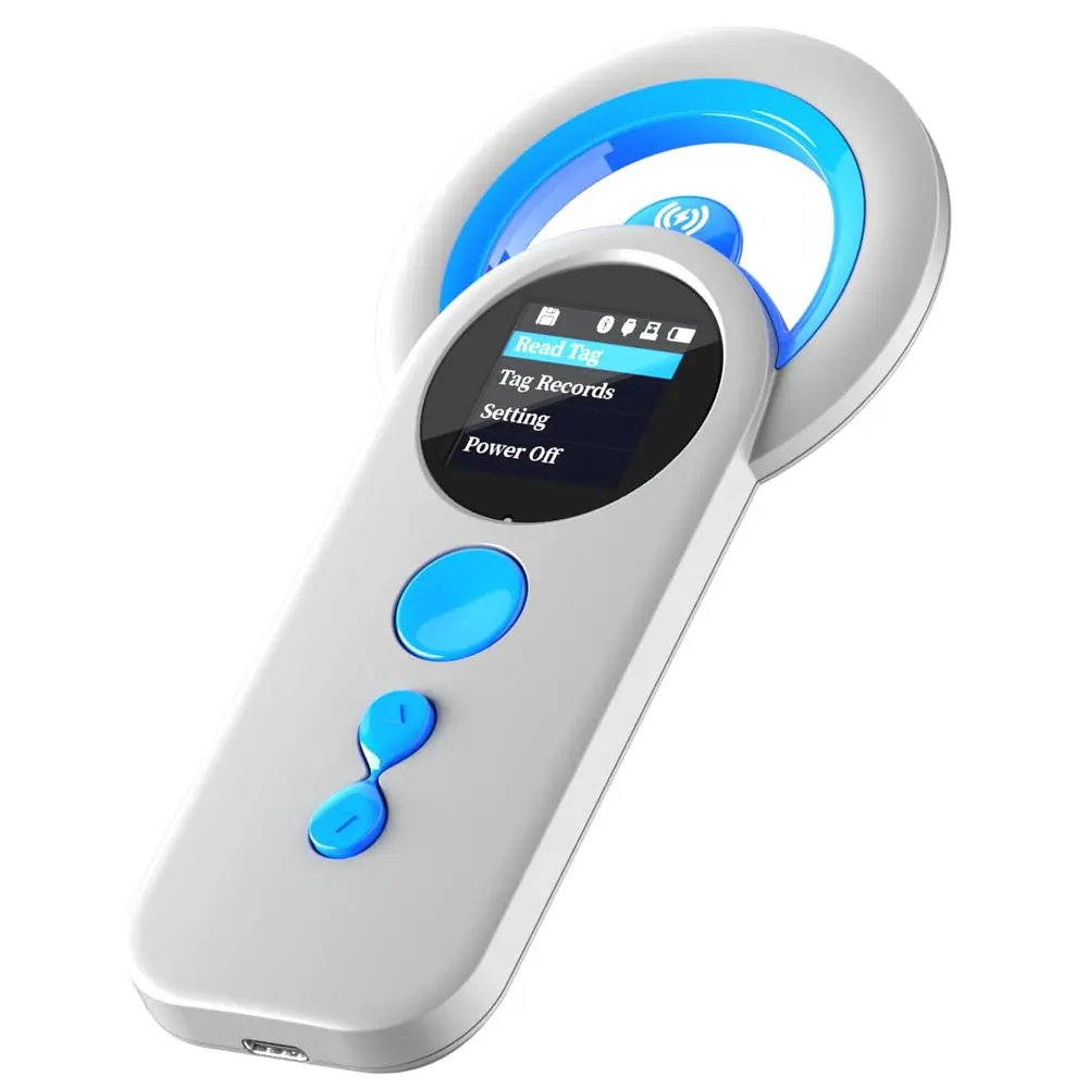 NETUM Scanners Bluetooth Pet Microchip Scanner Reader RFID EMID, 3-in-1 Portable Pet Chip Scanner 2048 Tag Data Storage Tag