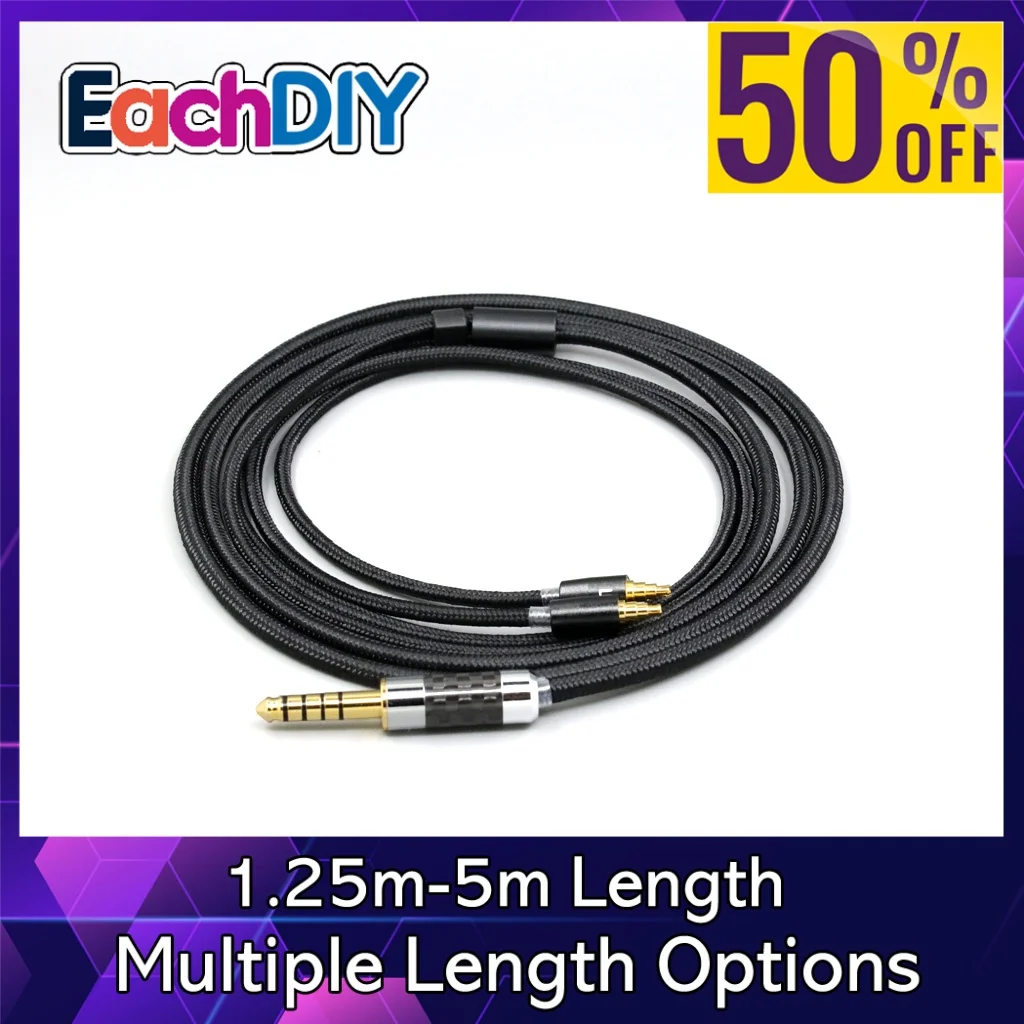 Nylon OFC Super Soft Headphone Earphone Cable For Sennheiser IE40pro IE40 Pro LN007509