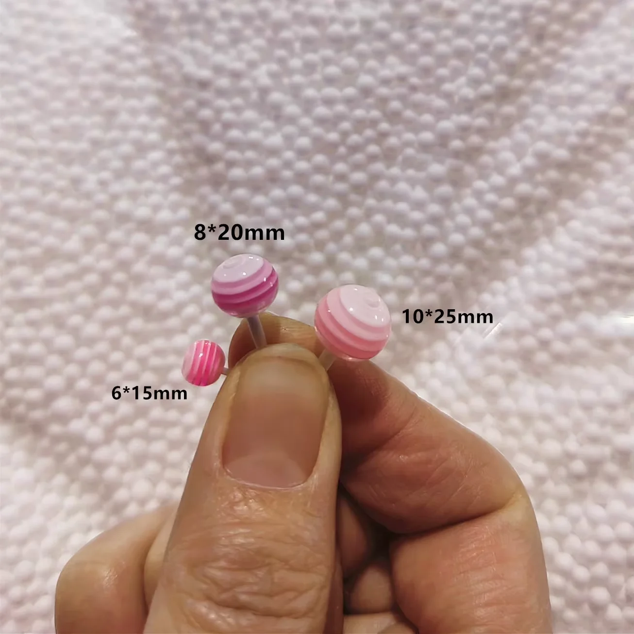 20 stücke Simulation Lollipop Miniatur Dekor Kuchen Tropfen DIY Telefon Fall Dekor Acryl Lebensmittel Dekor Süßigkeiten Miniatur Dekoration – Detail 1