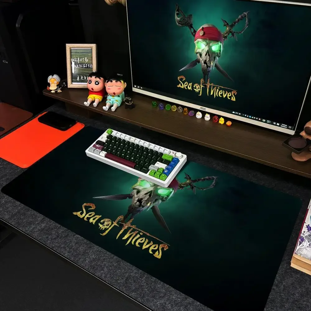 

Mouse Pad Xxl Computer Large Size Non-slip Gamer Keyboard 90x40cm Art Design HD Deskmat Seas of Thieves