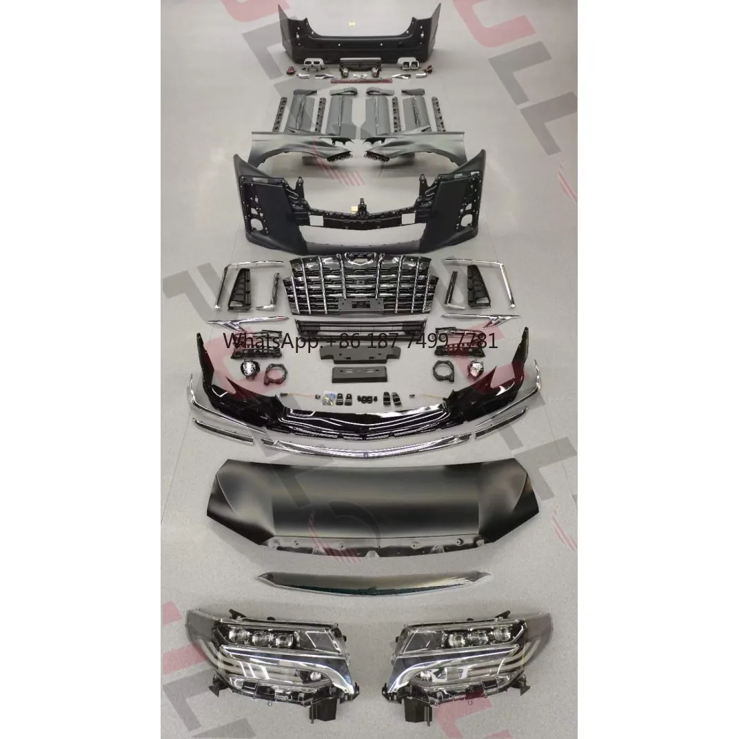 

High Quality BodyKit for Alphard 08-14 to 20 Model 1 to 1 Car Bumper Grille Side Skirts Hood Fenders Headlights Exhaust Pipes