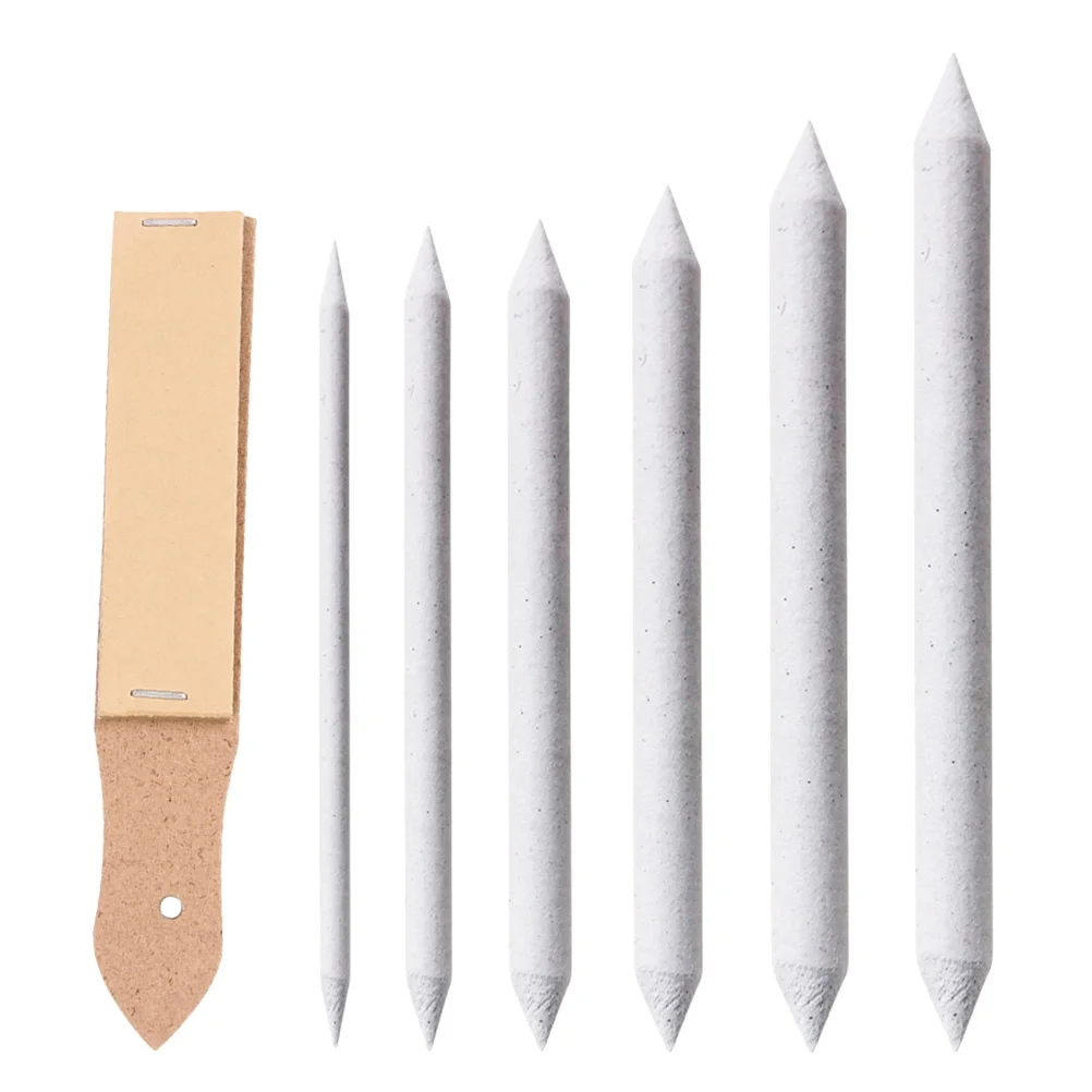 

7Pcs Art Painting Drawing Tools Pencil Sharpening Sketch Sandpaper Block Ergonomic Handle Peelable Sandpaper Sheet Pencil
