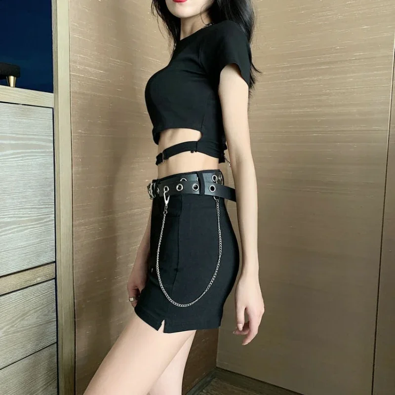 Черные женские короткие комплекты из двух предметов, сексуальные карманные вечерние комплекты из двух предметов, модные новые в тон, роскошные шорты для женщин