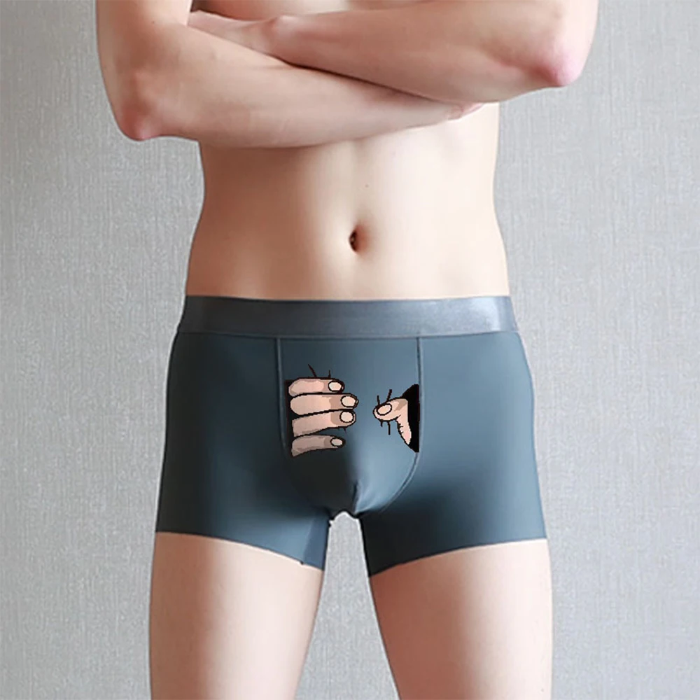 Breathable L-3XL 2022 Men Brief Underpants Shorts Soft Boxer Briefs Knickers Low Waist Personality Comfortable
