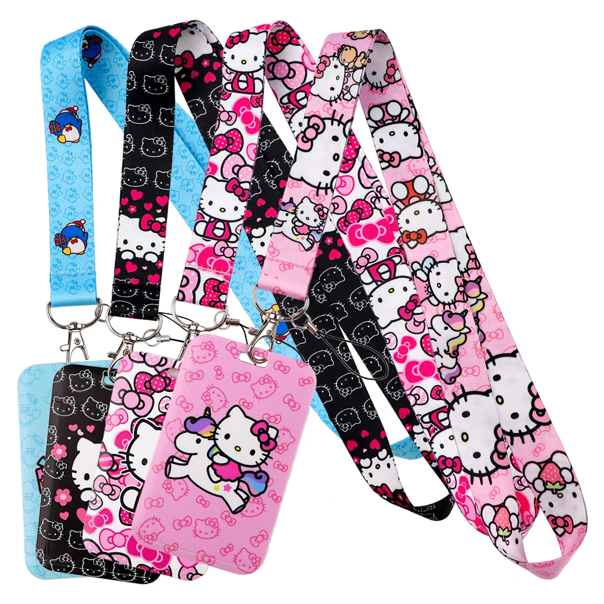 الكرتون هريرة الحبل لمفتاح الرقبة حزام الحبل بطاقة لطيف الحيوانات معرف شارة حامل مفتاح سلسلة مفتاح حامل كيرينغ هدية لمحبي